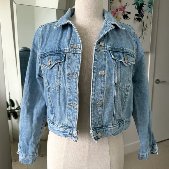Topshop Petit Denim Jacket Size 6 - Picture 2 of 4